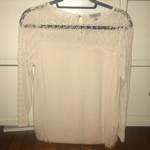 Lucky brand crochet long sleeve
